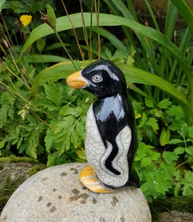 Pingvin, keramikk, 13 cm