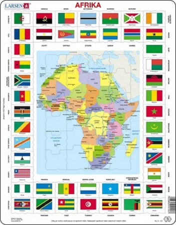 Puslespel, Afrika, kart, politisk inndeling av land