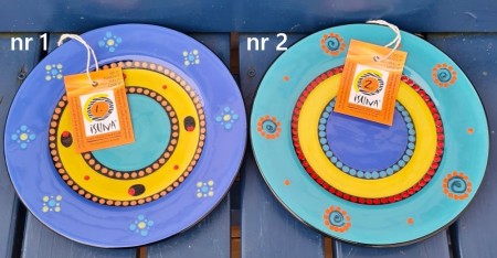 Tallerken, ISUNA frå Sør-Afrika, blå 1