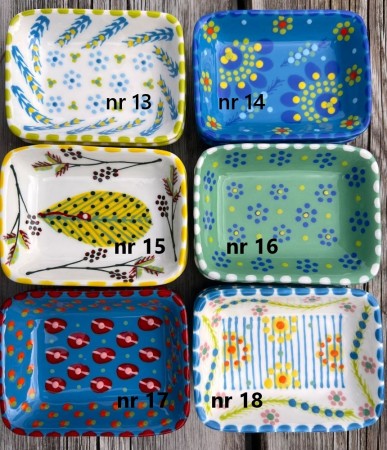 Teposeskål, rektangulær, 13-18