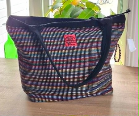Veske, svart/multifarge, Fair Trade